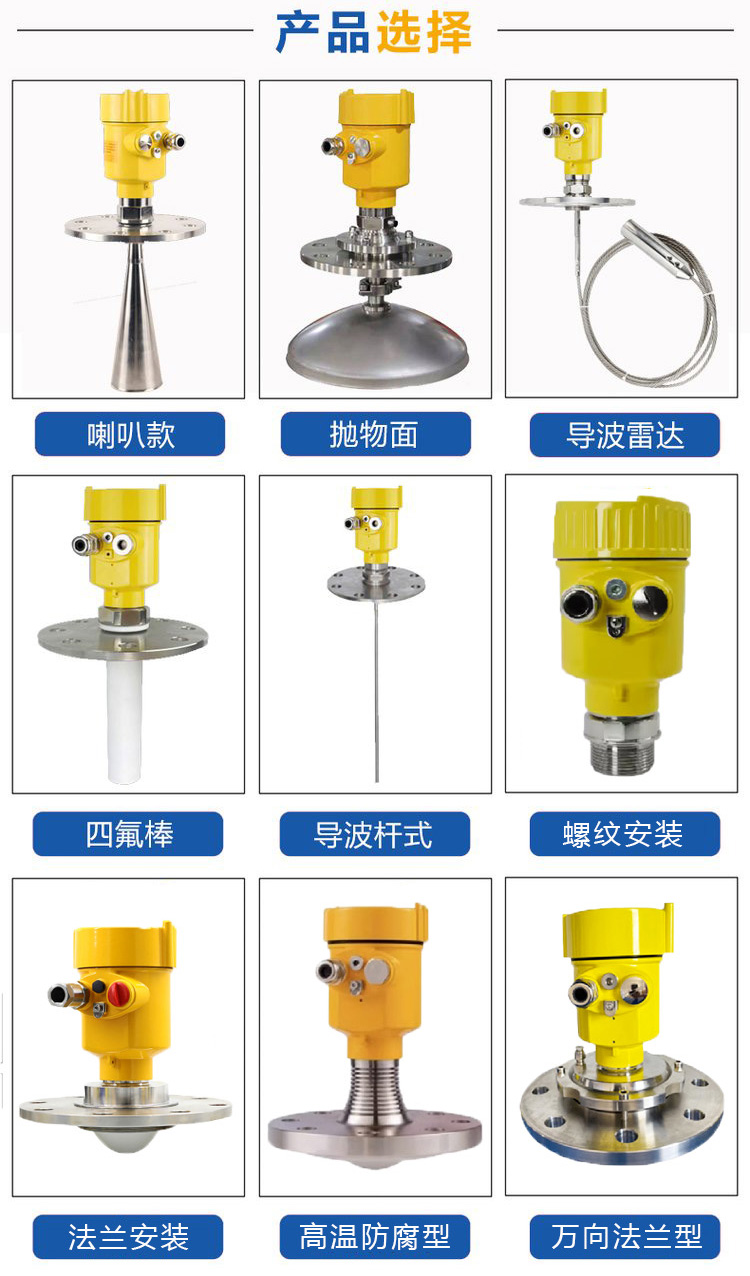 吹氣雷達(dá)料位計產(chǎn)品分類圖